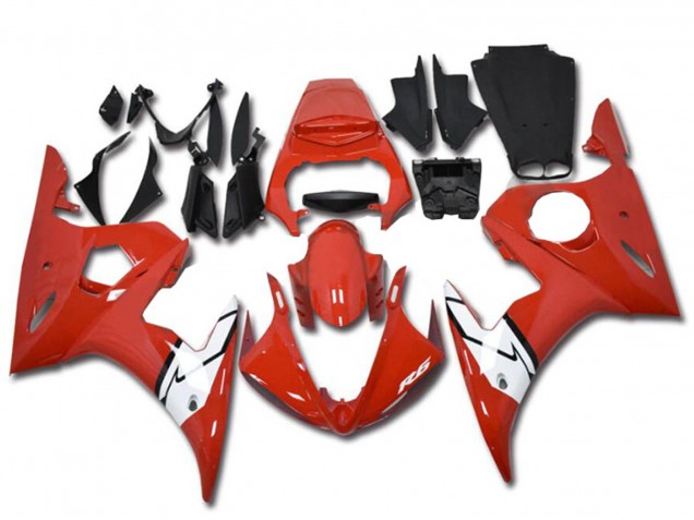 Rot Weiß 2003-2004 Yamaha YZF R6 Motorrad Verkleidung