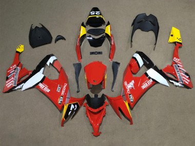 Rot Gelb Weiß Schwarz 2008-2010 Kawasaki ZX10R Motorrad Verkleidung