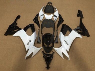 Weiß Glänzendes Schwarz 2008-2010 Kawasaki ZX10R Motorrad Verkleidung