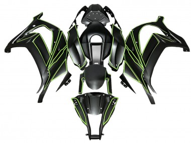 Matt Schwarz Grün Linie 2008-2010 Kawasaki ZX10R Motorrad Verkleidung