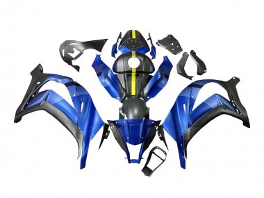 Blau Gelb Matt Schwarz 2008-2010 Kawasaki ZX10R Motorrad Verkleidung