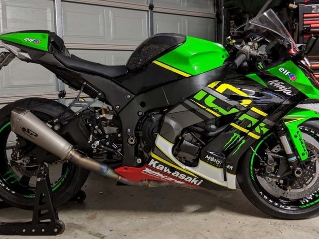 Grün Gelb Schwarz Weiß Elf Monster 2011-2015 Kawasaki ZX10R Motorrad Verkleidung
