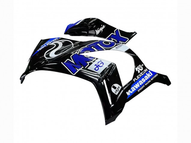 Blau Weiß Glänzendes Schwarz 2011-2015 Kawasaki ZX10R Motorrad Verkleidung