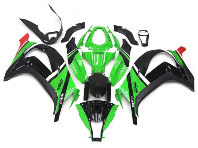 Grün Schwarz Weiß Rot 2011-2015 Kawasaki ZX10R Motorrad Verkleidung