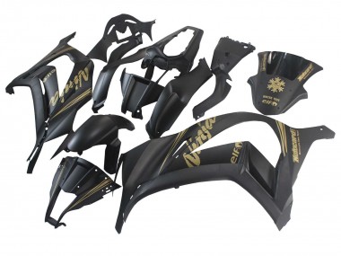 Matt Schwarz Gold Schnee Elf 2011-2015 Kawasaki ZX10R Motorrad Verkleidung