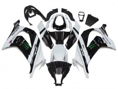 Weiß Glänzendes Schwarz Grün Monster 2011-2015 Kawasaki ZX10R Motorrad Verkleidung