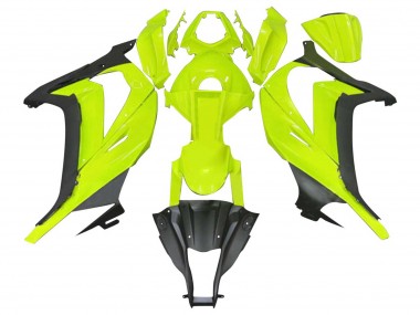 Fluoreszierendes Grün Matt Schwarz 2011-2015 Kawasaki ZX10R Motorrad Verkleidung