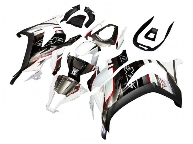 Weiß Glänzendes Schwarz Matt Schwarz Rot 2011-2015 Kawasaki ZX10R Motorrad Verkleidung