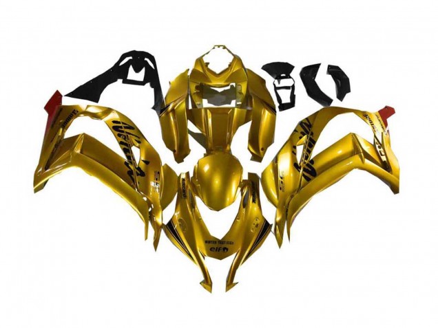Gold Schwarz 2016-2020 Kawasaki ZX10R Motorrad Verkleidung