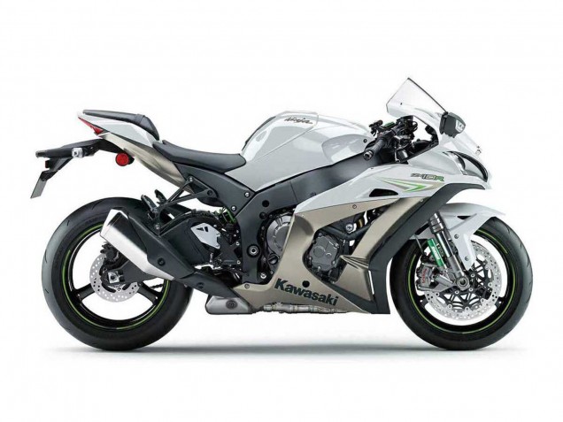 Perl Weiß Grün 2016-2020 Kawasaki ZX10R Motorrad Verkleidung