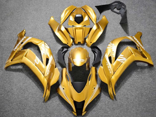 Gold Weiß 2016-2020 Kawasaki ZX10R Motorrad Verkleidung