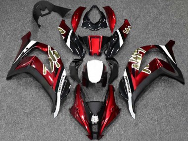 Rot Glänzendes Schwarz Weiß 2016-2020 Kawasaki ZX10R Motorrad Verkleidung