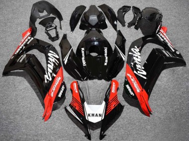 Glänzendes Schwarz Rot Weiß KHAN Spark 2016-2020 Kawasaki ZX10R Motorrad Verkleidung