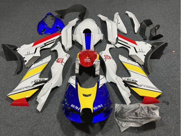 Weiß Blau Rot Gelb 2021-2025 Kawasaki ZX10R Motorrad Verkleidung