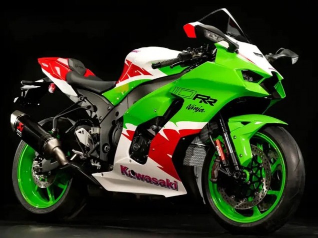 Weiß Grün Rot 2021-2025 Kawasaki ZX10R Motorrad Verkleidung