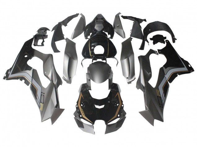 Schwarz Grau Gold 2021-2025 Kawasaki ZX10R Motorrad Verkleidung