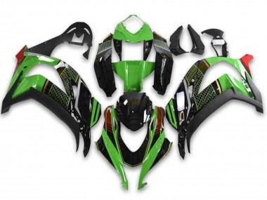 Grün Schwarz Rot Bienenwabe 2021-2025 Kawasaki ZX10R Motorrad Verkleidung