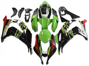 Grün Gelb Rot Schwarz 2021-2025 Kawasaki ZX10R Motorrad Verkleidung
