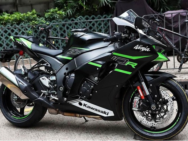 Schwarz Grün Weiß 2021-2025 Kawasaki ZX10R Motorrad Verkleidung