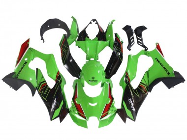 Grün Schwarz Rot 2021-2025 Kawasaki ZX10R Motorrad Verkleidung