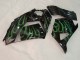 Glänzendes Schwarz Grün Flamme 2006-2011 Kawasaki ZX14R ZZR1400 Motorrad Verkleidung
