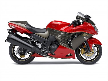 Rot Matt Schwarz Gold Ninja 2012-2024 Kawasaki ZX14R ZZR1400 Motorrad Verkleidung