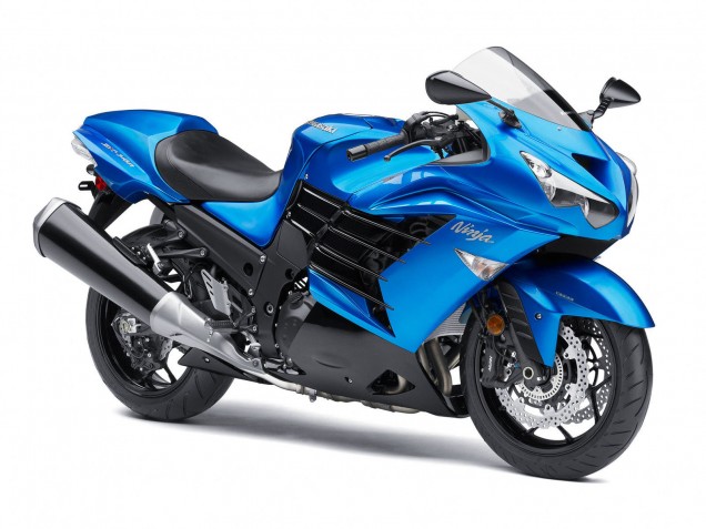 Blau 2012-2024 Kawasaki ZX14R ZZR1400 Motorrad Verkleidung