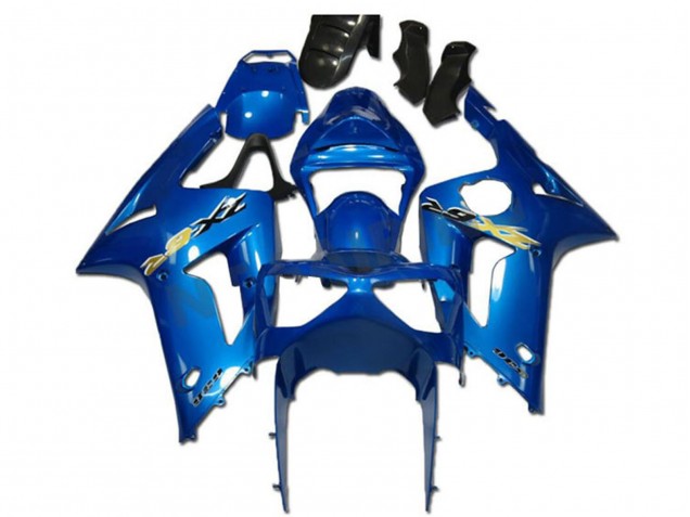 Grün Weiß Schwarz Silkolene 2003-2004 Kawasaki ZX6R Motorrad Verkleidung