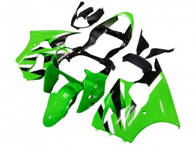 Grün Weiß Schwarz 2000-2002 Kawasaki ZX6R Motorrad Verkleidung