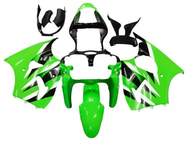 Grün Weiß Schwarz 2000-2002 Kawasaki ZX6R Motorrad Verkleidung