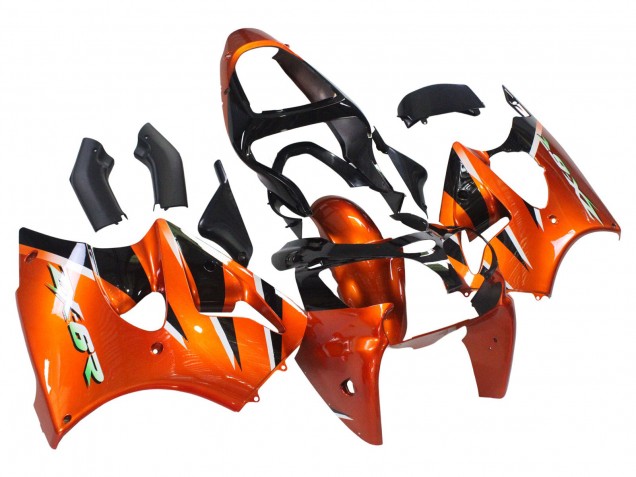 Orange Schwarz 2000-2002 Kawasaki ZX6R Motorrad Verkleidung
