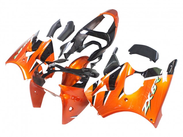 Orange Schwarz 2000-2002 Kawasaki ZX6R Motorrad Verkleidung