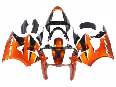 Orange Schwarz 2000-2002 Kawasaki ZX6R Motorrad Verkleidung