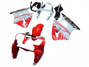 Weiß Rot Schwarz 2000-2002 Kawasaki ZX6R Motorrad Verkleidung