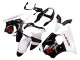 Weiß Schwarz Rot Monster 2000-2002 Kawasaki ZX6R Motorrad Verkleidung