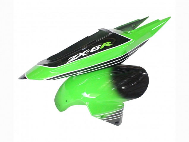 Grün Weiß Schwarz 2003-2004 Kawasaki ZX6R Motorrad Verkleidung