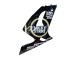 Glänzendes Schwarz Weiß Motul Lucky Strike 2003-2004 Kawasaki ZX6R Motorrad Verkleidung