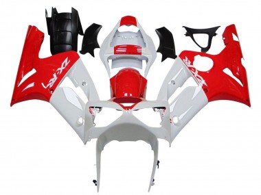 Weiß Rot 2003-2004 Kawasaki ZX6R Motorrad Verkleidung