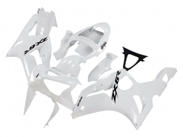 Weiß Schwarz Aufkleber 2003-2004 Kawasaki ZX6R Motorrad Verkleidung