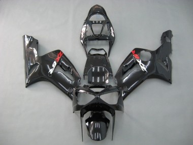 Glänzendes Schwarz 2003-2004 Kawasaki ZX6R Motorrad Verkleidung