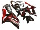 Glänzendes Schwarz Rot Flamme 2003-2004 Kawasaki ZX6R Motorrad Verkleidung