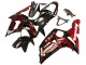 Glänzendes Schwarz Rot Flamme 2003-2004 Kawasaki ZX6R Motorrad Verkleidung