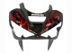 Glänzendes Schwarz Rot Flamme 2003-2004 Kawasaki ZX6R Motorrad Verkleidung