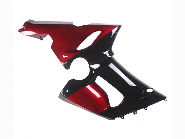 Rot Glänzendes Schwarz 2005-2006 Kawasaki ZX6R Motorrad Verkleidung