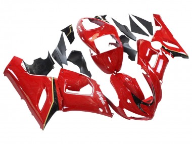 Rot Gelb Schwarz 2005-2006 Kawasaki ZX6R Motorrad Verkleidung
