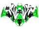 Grün Glänzendes Schwarz 2009-2012 Kawasaki ZX6R Motorrad Verkleidung