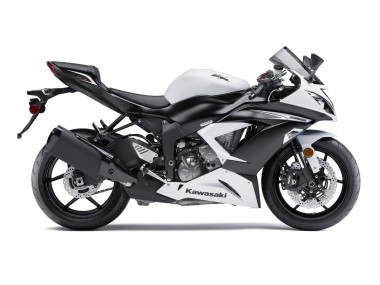 Weiß Matt Schwarz 2009-2012 Kawasaki ZX6R Motorrad Verkleidung