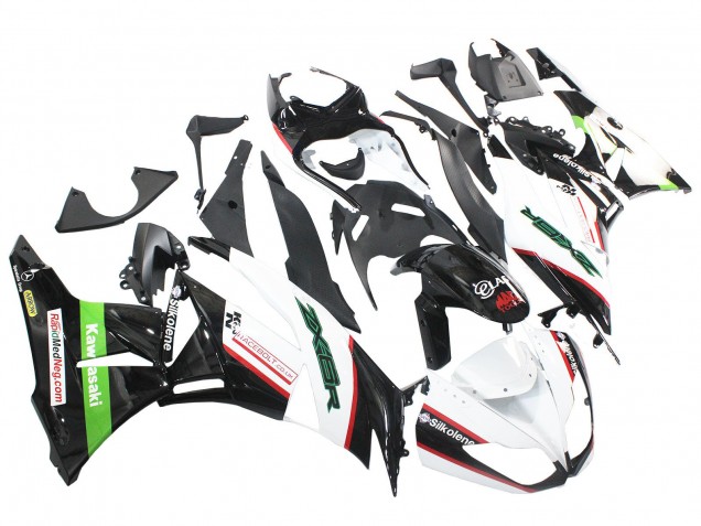 Weiß Rot Schwarz Grün 2009-2012 Kawasaki ZX6R Motorrad Verkleidung
