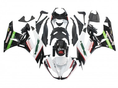 Weiß Rot Schwarz Grün 2009-2012 Kawasaki ZX6R Motorrad Verkleidung