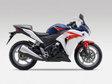 Weiß Rot Dunkel Blau Streifen 2011-2015 Honda CBR250RR Motorrad Verkleidung
